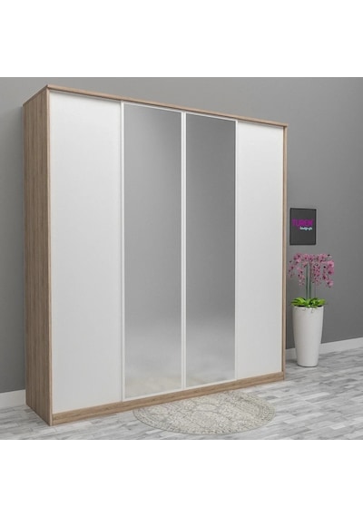 Rudy Aynalı Gardırop Mdf Sis Gri Rudy Aynalı Gardırop Mdf Sis Gri