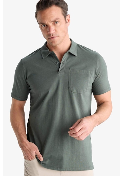 DeFacto %100 Pamuk Regular Fit Polo Yaka Kısa Kollu Tişört D7656AX25SPGN498