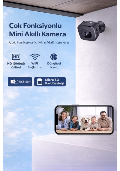 1080p Hd Mini Wifi Ip Kamera İç Mekan Güvenlik Ve Bebek Kamerası Gece Görüşlü Sesli - 829934634