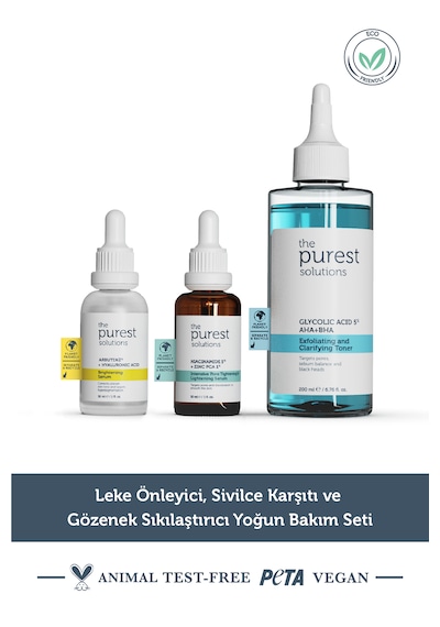 The Purest Solutions Aha + Bha, Niacinamide Ve Glycolic Acid Toni