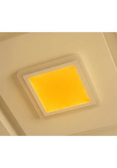 Kare Sıva Altı Led Spot Aydınlatma 36 Watt Çift Renk 3 Kademe Mavi Günışığı Gece Lambası Armatür