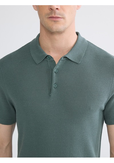 Lcwaıkıkı Classic Yeşil Polo Yaka Erkek Triko Tişört