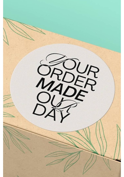 Your Order Made Our Day Sticker 3x3cm St2185 Çok Renkli