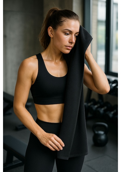 Mira Home Spor Fitness Havlusu 30X100 %100 Pamuklu-Siyah