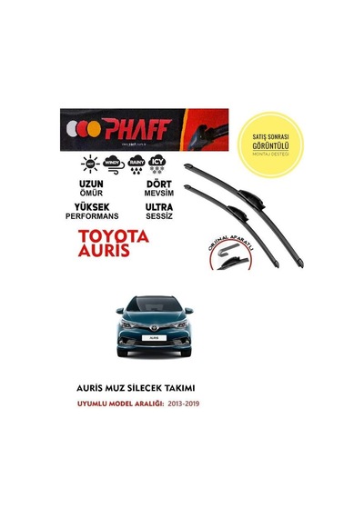 Toyota Auris 2013-2019 Arası Silecek Takımı Araca Özel Aparat