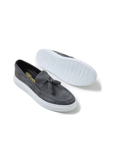 Roof Atelier Erkek Antrasit Püskül Detaylı Loafer Ayakkabı - 127 - Cbt Loafer-x Antrasit