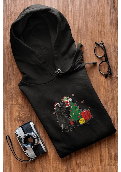 Darth Vader Baby Yoda Yılbaşı Kapşonlu Kupa Bardak 001