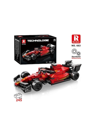 Reobrix Technic 663 Ferrari Formula F1 Yarış Arabası Yaratıcı Yapı Blok Seti Building Blocks - 245 Parça