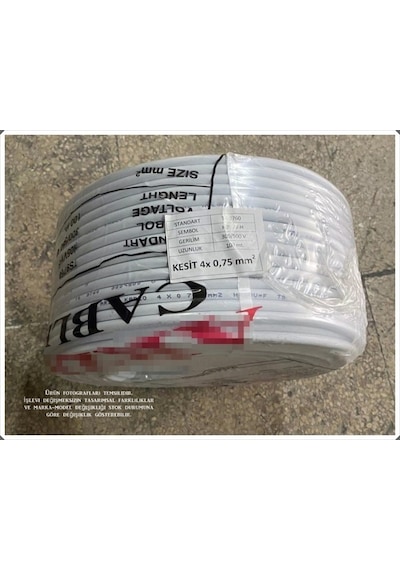 4 X 0,75 Mm Cca 4 Kanal Beyaz Ttr Kablo