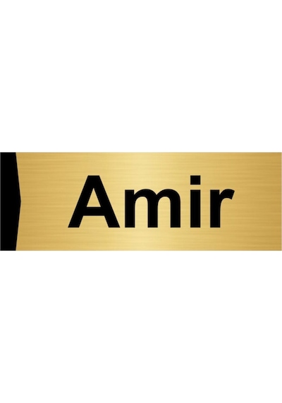 Amir 10x20cm Altın Renk Metal Yönlendirme Levhası