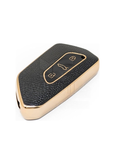 Gma Keys Lüx Volkswagen Skoda Seat Golf 8 Cupra Formentar Yeni Nesil Anahtar Kılıfı Siyah Gold 1.ci Kalite
