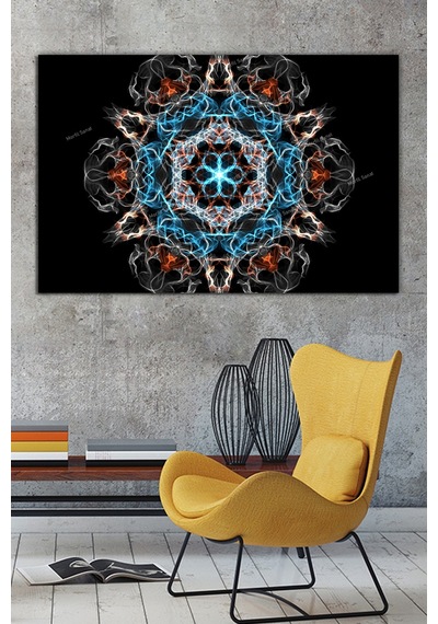 Yaşam Çiçeği Kutsal Geometri Sri Yantra Kanvas Tablo 50 x 70