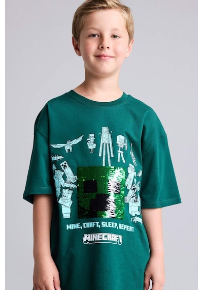 Defacto Minecraft Lisanslı Oversıze Payetli Bisiklet Yaka Kısa Kollu Yeşil Tişört Erkek Çocuk H8262a826hsgn516 Yeşil-gn516 Defacto Minecraft Lisanslı Oversıze Payetli Bisiklet Yaka Kısa Kollu Yeşil Tişört Erkek Çocuk H8262a826hsgn516 Yeşil-gn516