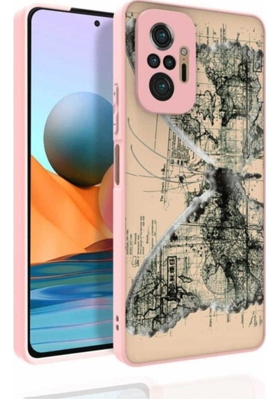 Xiaomi Redmi Note 10 Pro Kılıf Desenli Kamera Korumalı Parlak Zore Nora Kapak NO4