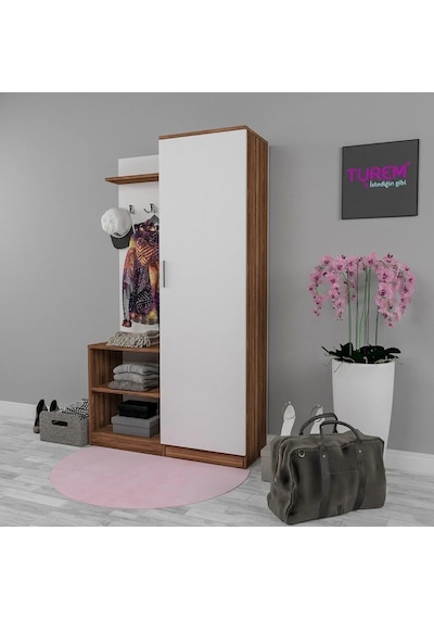 Home Jolly Tek Bloklu Portmanto Mdf Beyaz Home Jolly Tek Bloklu Portmanto Mdf Beyaz