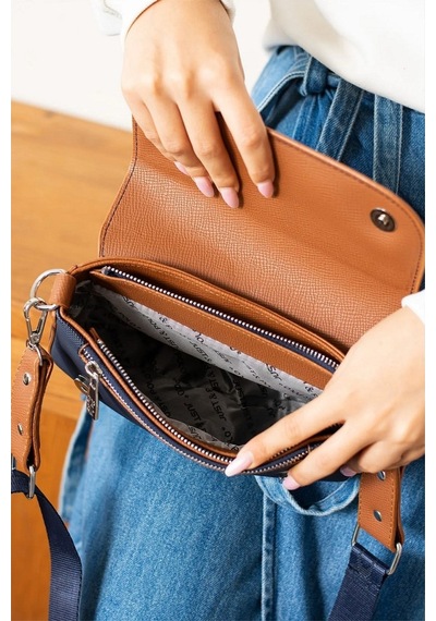 Just Polo Kadın Krem Camel El Ve Omuz Çantası 346005mh Lacivert - Taba