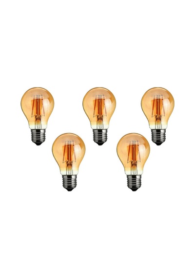6w Rustik Ampul 2700k Amber Işık A60 - 5 Adet