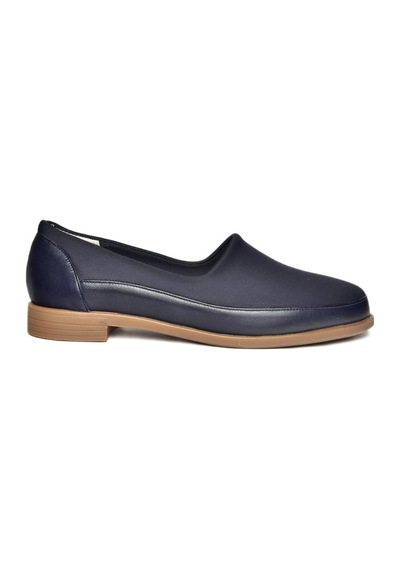 Fox Shoes R908019003 Lacivert Hakiki Deri Kadın Ayakkabı 001