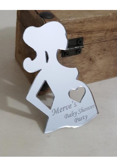 Isme Özel Hamile Kadın Magnet, Kişiye Özel Babyshower