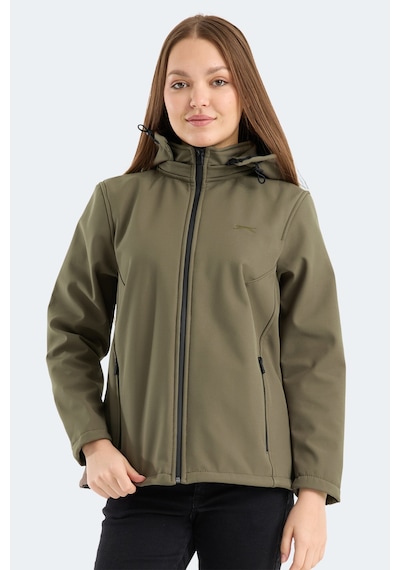 Slazenger Heat Control Kadın Çıkarılabilir Kapüşonlu Haki Mont & Kaban Haki