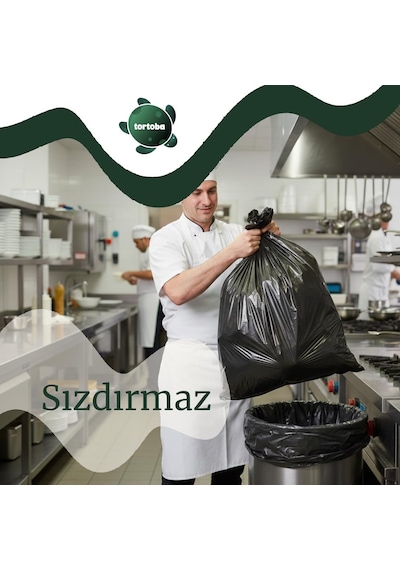 2 Rulo Endüstriyel Jumbo Çöp Torbası, Siyah