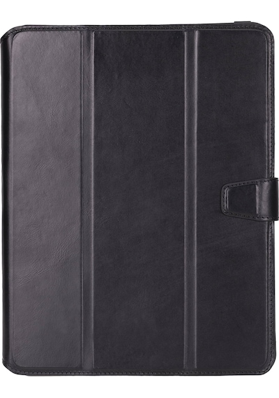 Bloomcase Trigon Obsidian Black Apple Uyumlu iPad Pro 11" 2024 Hakiki Deri Kılıf Kapaklı Kılıf