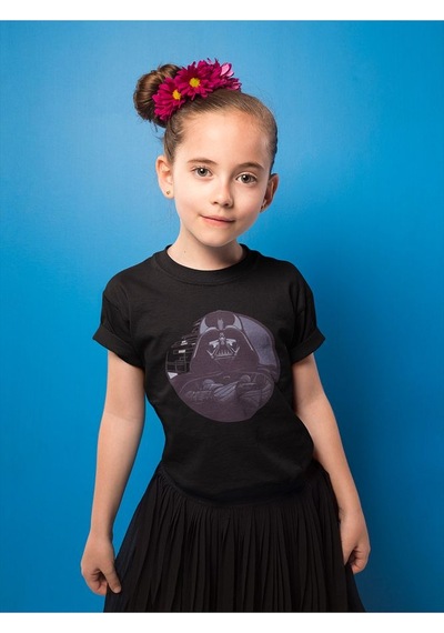 Sevbano Star Wars Darth Vader Baskılı Unisex Çizgi Film Çocuk Tişört 1-1 SIYAH