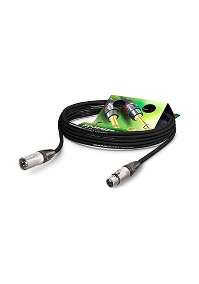 Kablo Mikrofon Source Mkıı Highflex Xlr 3-pin Erkek Neutrik Nc3mxx/xlr 3-pin Dişi Neutrik Nc3fxx, Velcro Kayışlı, Siyah 3m Siyah