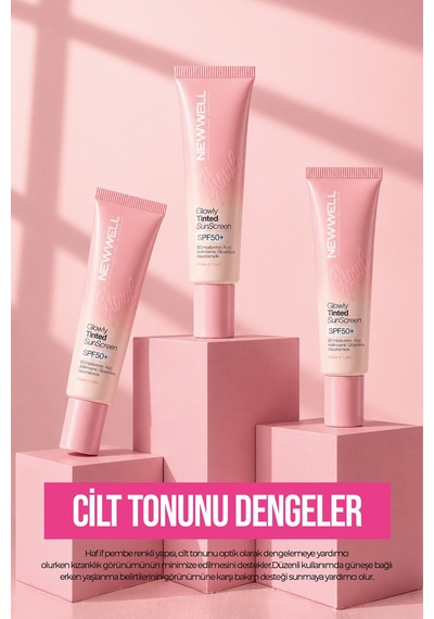 Glowly Tinted Mineral Sunscreen Spf50+ Renkli Mineral Filtreli Güneş Koruyucu Krem 35 Ml
