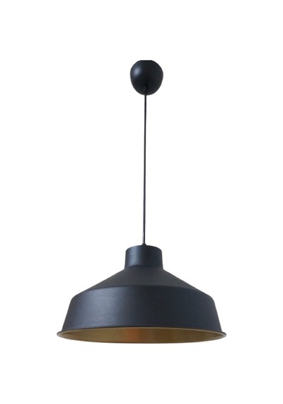 Rys Retro Metal Siyah Dekoratif Siyah İçi Gold Kafe Mutfak Avize Çap:30 Cm Beyaz
