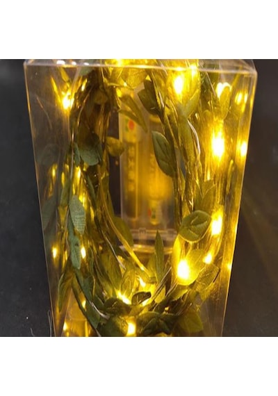 Buffer Yaprak 3 M Peri Led Pilli  ışık  Yılbaşı Aydınlatma Beyaz