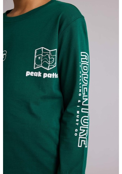 Defacto Regular Fıt 2li Pijama Takımı Erkek Çocuk G9972a826spgn651 Yeşil-gn651