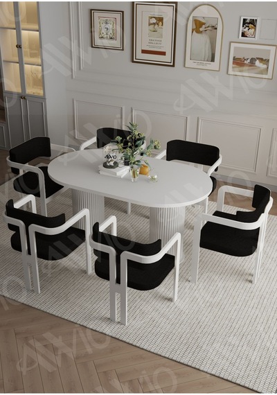 Avvio Romeo Ptt Lake Mdf Ayak 6'lı Tokyo Metal Demonte Sandalye 80x160 Masa Sandalye Takımı Beyaz