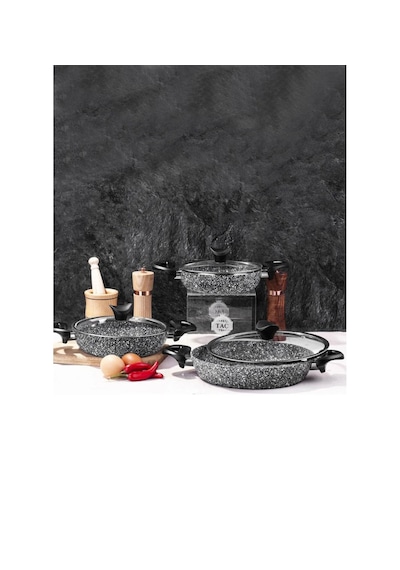 Taç Ultra Granit 3 Lü Omlet & Sahan Seti Gri TAÇ-3411
