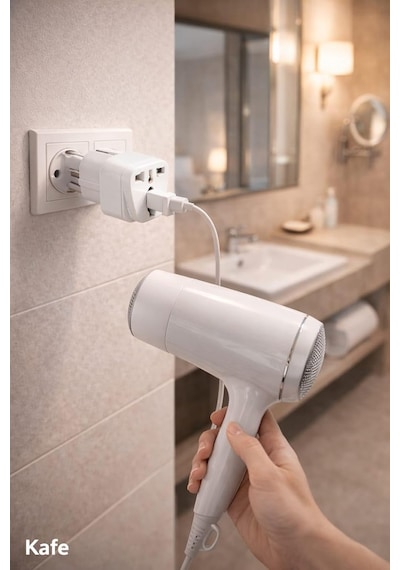 Universal Priz Adaptörü 2 Li Set, Avrupa Tipi Fiş Eu,çoklu Girişli Seyahat Adaptörü, Tüm Ülkele