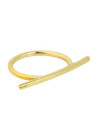 Kuyumcudukkani Elişi Çubuklu Taşsız Yüzük-10366-g Gold