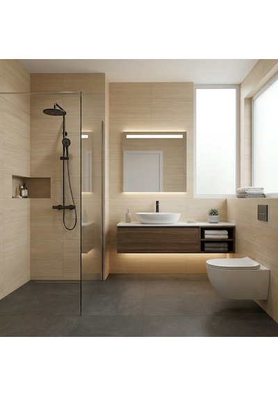 30x60 Cm Kendinden Yapışkanlı Duvar,banyo,tezgah Arası Ahşap Desen-48 Adet Pm007-48
