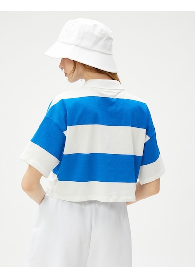 Koton Crop Tişört Polo Yaka Kolej Baskılı Kısa Kollu Pamuklu Mor Çizgili 3sal10194ık 3SAL10194IK3S4 Mor Koton Crop Tişört Polo Yaka Kolej Baskılı Kısa Kollu Pamuklu Mor Çizgili 3sal10194ık 3SAL10194IK3S4 Mor