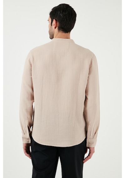 Buratti Pamuklu Regular Fit Hakim Yaka Erkek Gömlek Cf25S127702 Bej