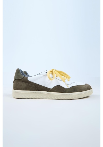 Krahe Artemis Erkek Hakiki Deri El Boyamalı Bağcık Ve İki Yedek Bağcıklı Beyaz-haki Sneakers Krahe Artemis Erkek Hakiki Deri El Boyamalı Bağcık Ve İki Yedek Bağcıklı Beyaz-haki Sneakers