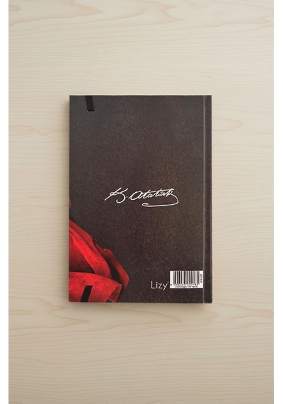 Atatürk Tarihsiz Ajanda Kuşe Kapak Bordo 1 Adet Atatürk Modalist Çizgili Defter Lastikli 14x20 Cm Günlük Planlayıcı