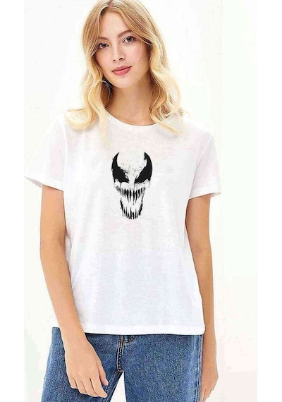 Venom Baskılı Beyaz Kadın Tshirt (534651512)
