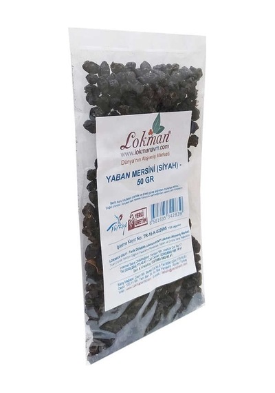 Doğal Acı Yaban Mersini Siyah 50 Gr Paket