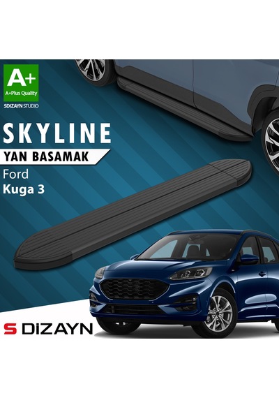 S-dizayn Ford Kuga 3 Skyline Siyah Yan Basamak 183 Cm 2020 Üzeri A+ Kalite