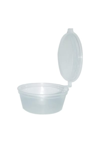 Sert Plastik Kapaklı Sos Kabı 60 Cc - 50 Adet Şeffaf