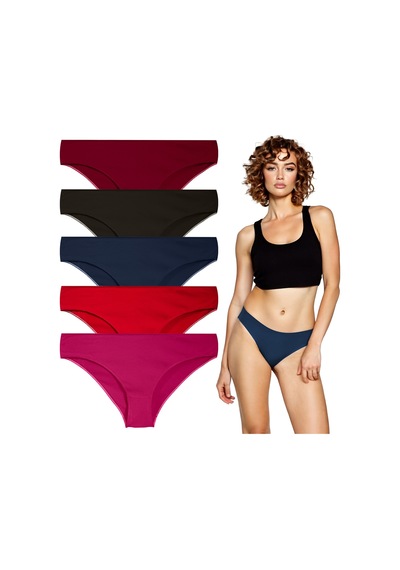 Yohannes Club Yohannesclub, Kadın, Pamuklu Hipster Basic Külot, Çok Renkli, 5'li Paket Çok Renkli