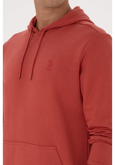 U.S. Polo Assn. Erkek Gül Kurusu Basic Sweatshirt 50313720-VR026