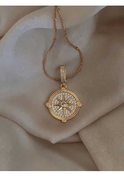 Kutup Yıldızı Kuzey Yıldızı Kolye Gold
