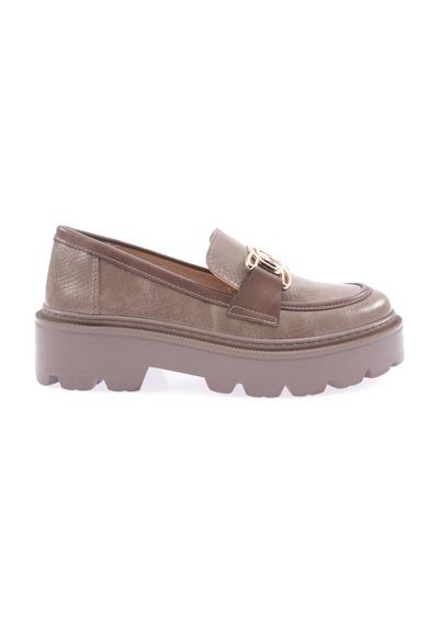 Dgn 1002 Kadin Aksesuarli Loafer Ayakkabi 1002-2231-R4611 Gri