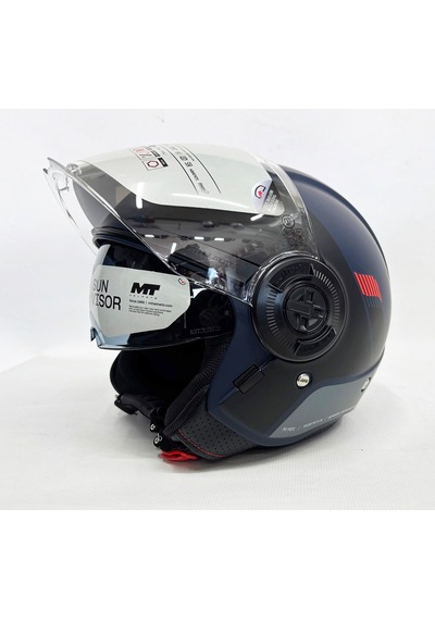 Mt Viale Sv Advance C67 Mat Renk İç Güneş Vizörlü Kask Lacivert
